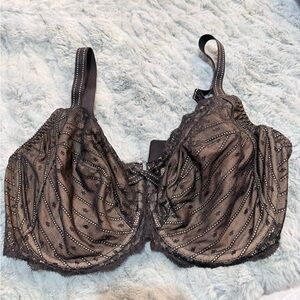 Chantelle Rive Gauche Full Coverage Unlined Black Bra Size 34DDDD NWOT